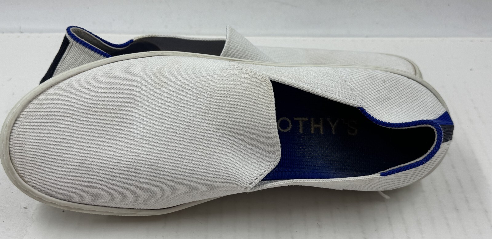 Rothy’s The Original Sneakers Women’s Size 8 White Round Toe Flat Slip-On Shoes