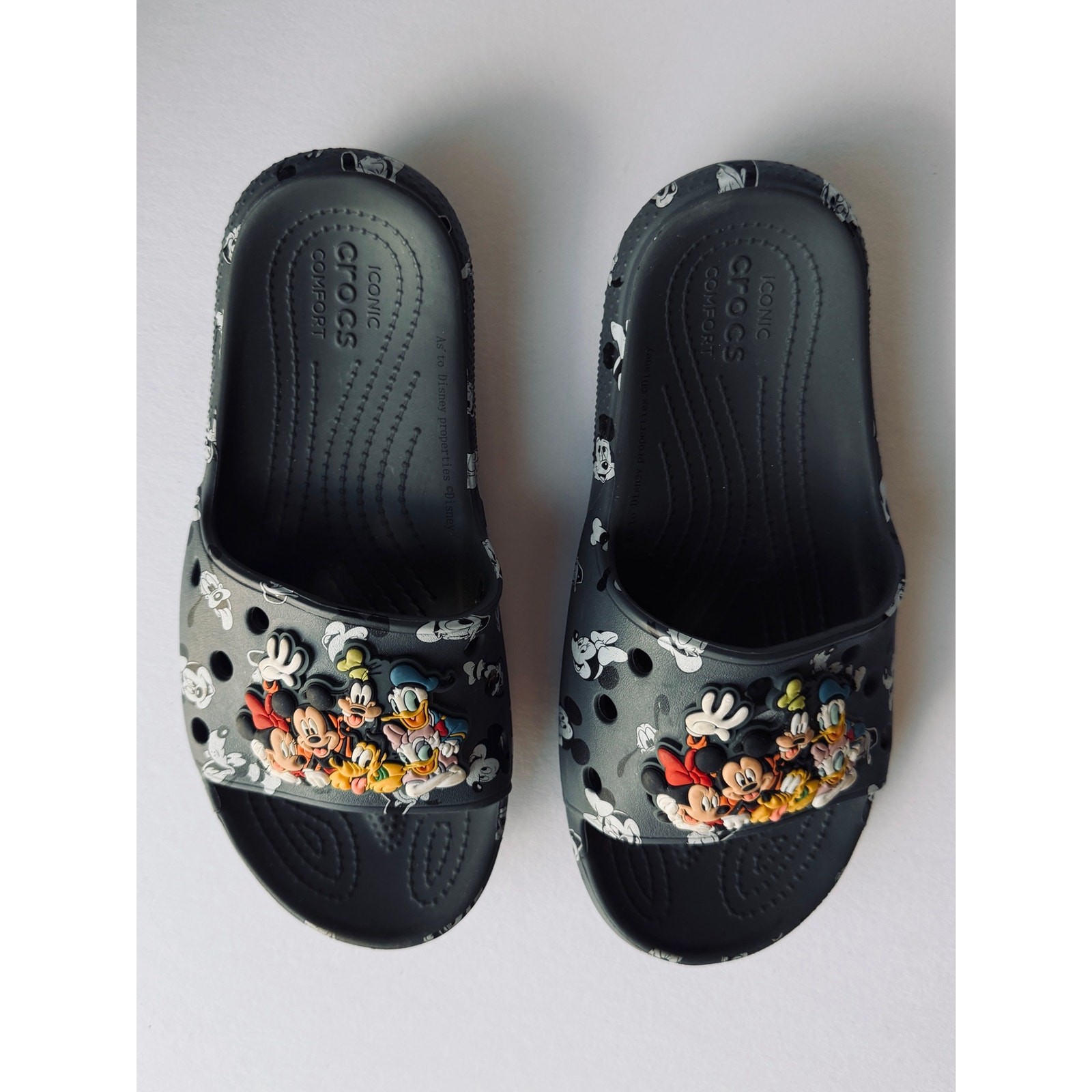 Crocs Disney Mickey & Friends Classic Slide Sandals Gray M5 W7
