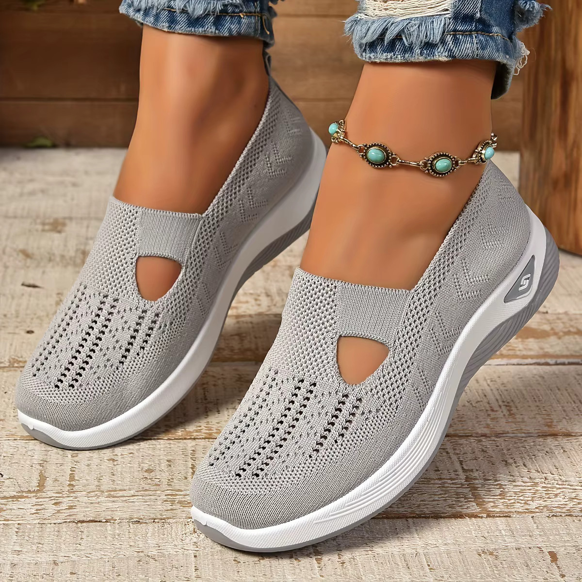 Women’s Breathable Slip On Sneakers Lightweight Orthopedic Summer Walking Shoes