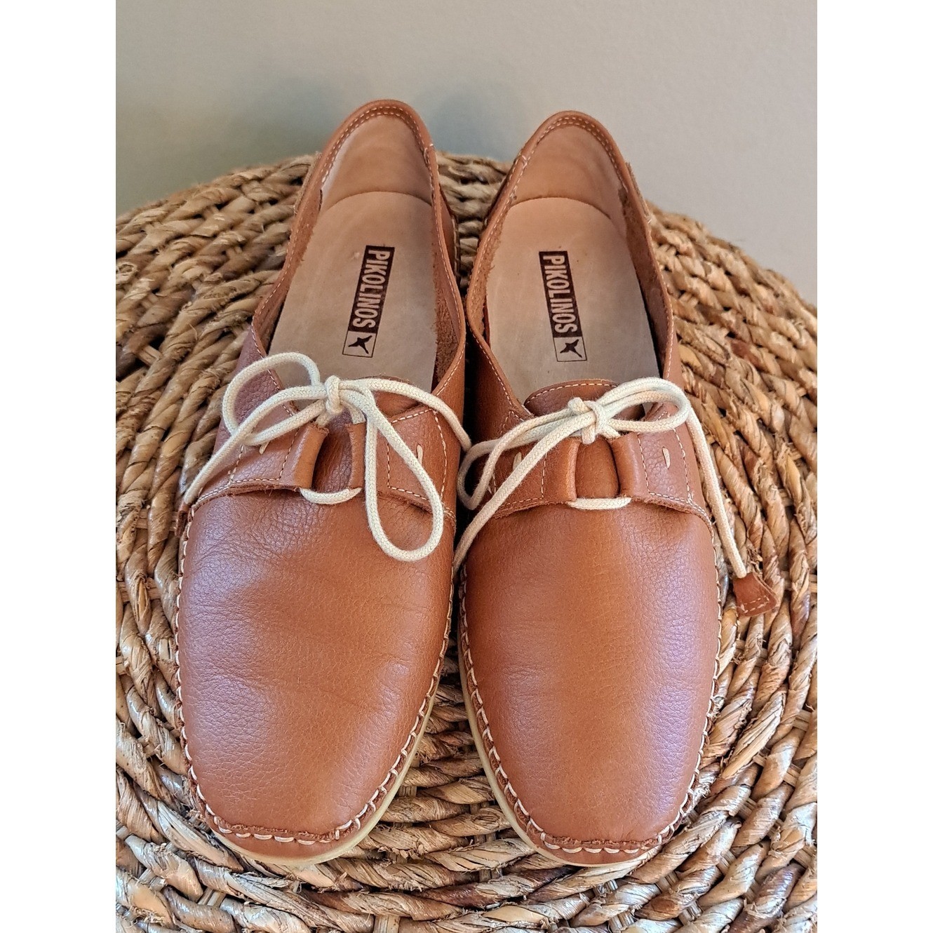 Pikolinos Womens Roma Luxury/Travel/Preppy Saddle Brown Leather Shoes EU38/US7.5