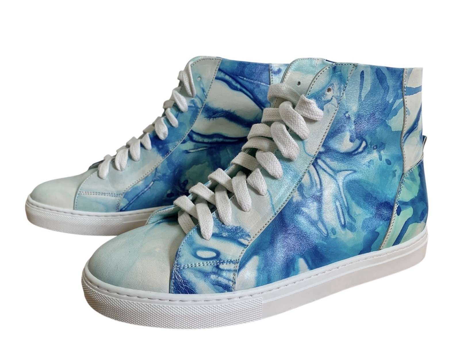 Atelier Content Leather High Top Converse Style Sneakers Shoes Women’s Size 37