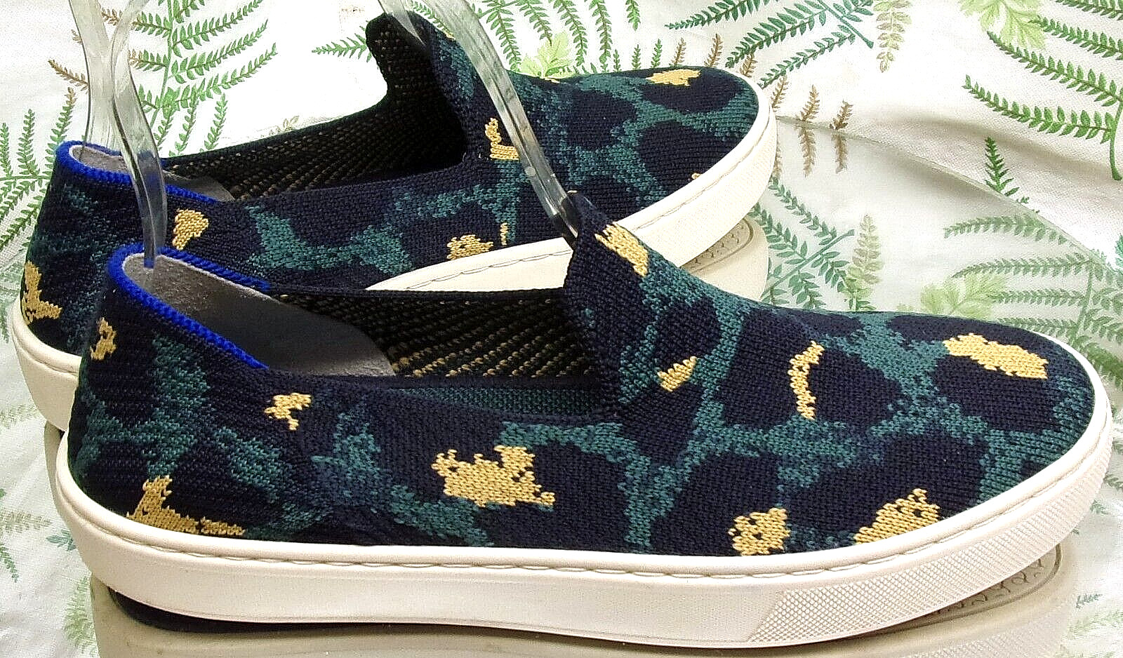 ROTHY’S THE ORIGINAL SLIP ON BLUE KNIT FABRIC SNEAKERS COMFORT SHOES WOMENS SZ 6