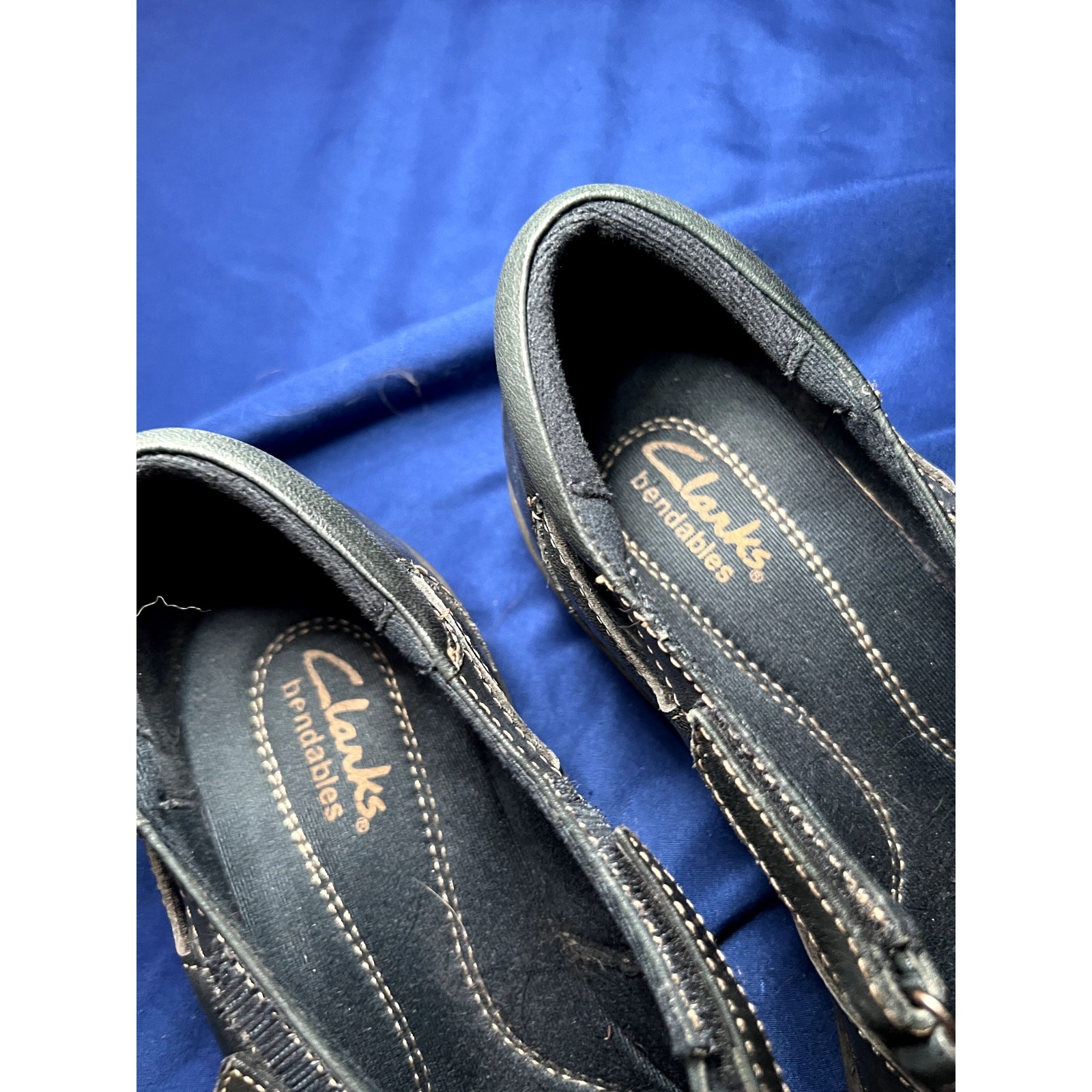 Clarks bendables comfort slip on shoes womens 8 cozycore walking hiking