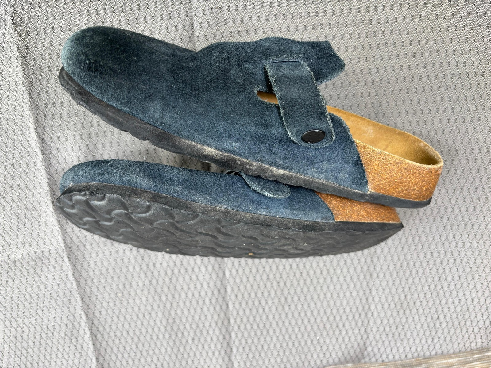 Betula Clog Shoes Womens Size 7 Blue Suede Slip On Comfort Sandals EU 38