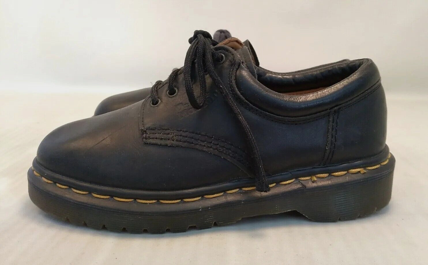 Dr Martens Shoes Sz 3 Doc Black Leather Shoe 8053 5 Eye
