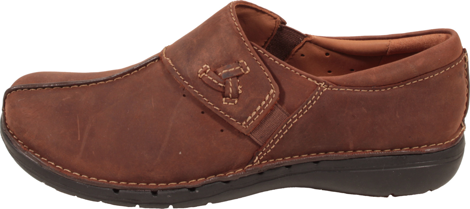 Clarks Un Loop Ave Womens Loafer Dark Tan Leather US Size 7 M