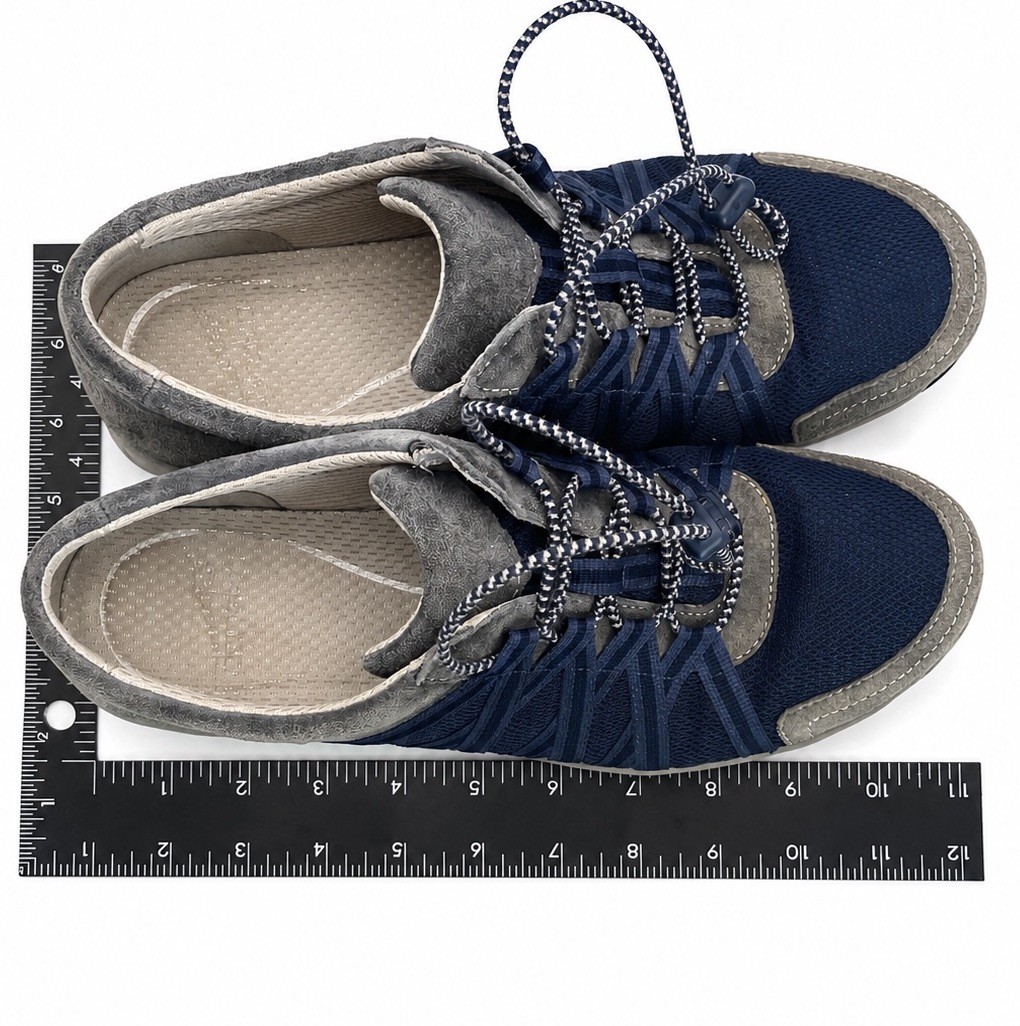 Dansko Honor Walking Shoes Womens EU 40 US 9.5-10 Navy Gray Leather Mesh Comfort
