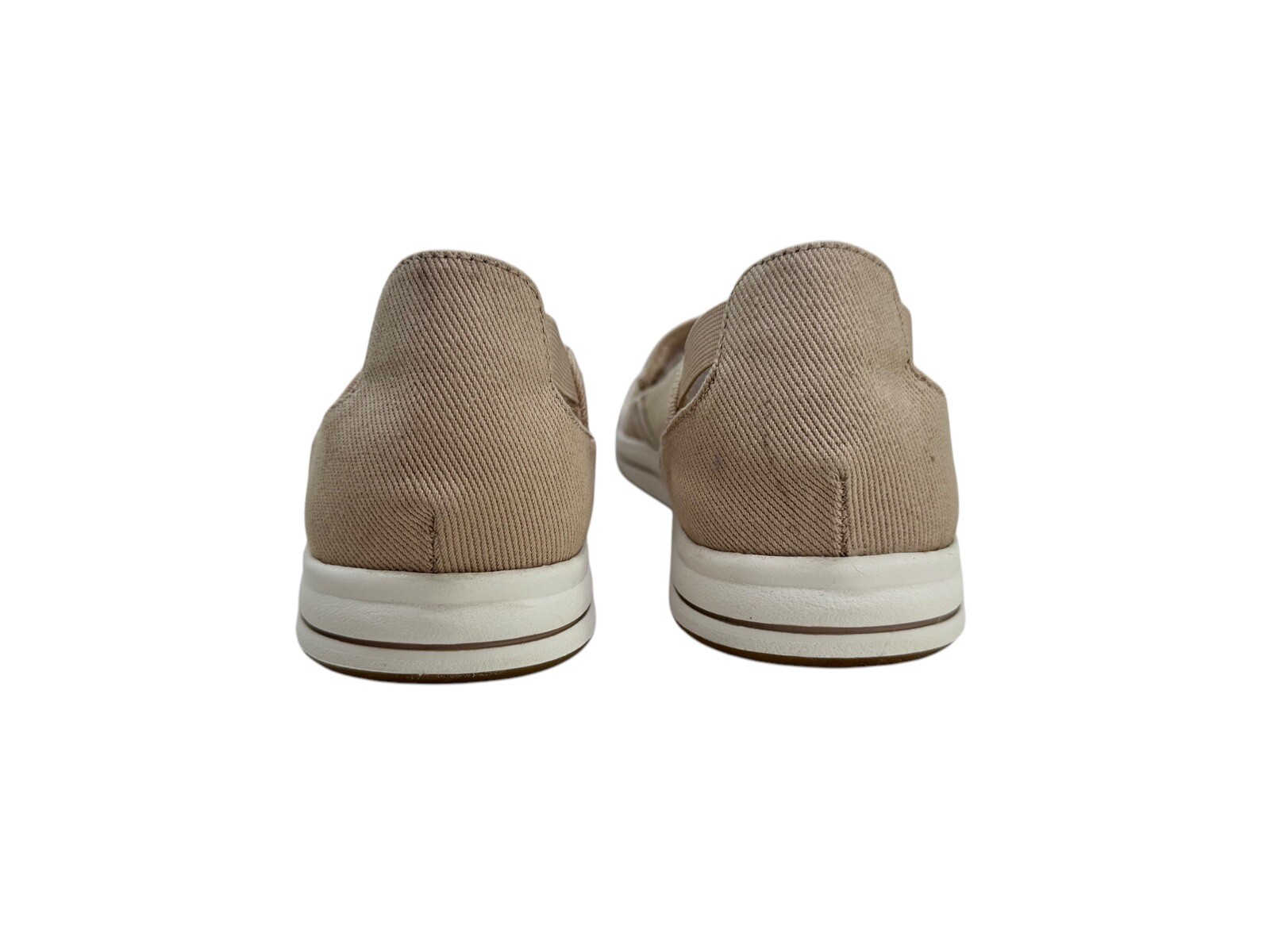 Clarks Women’s Shoes Beige Fabric Breeze Step II Loafers Size 10N