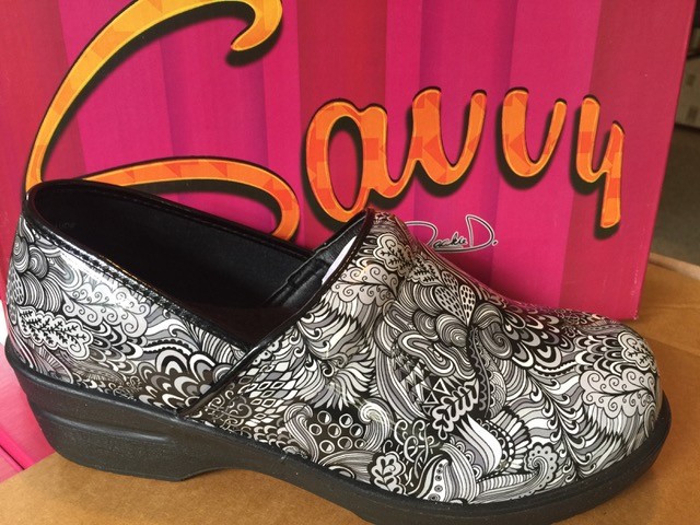 Savvy nursing shoes- Brandy Black Waves sizes 6M-12M