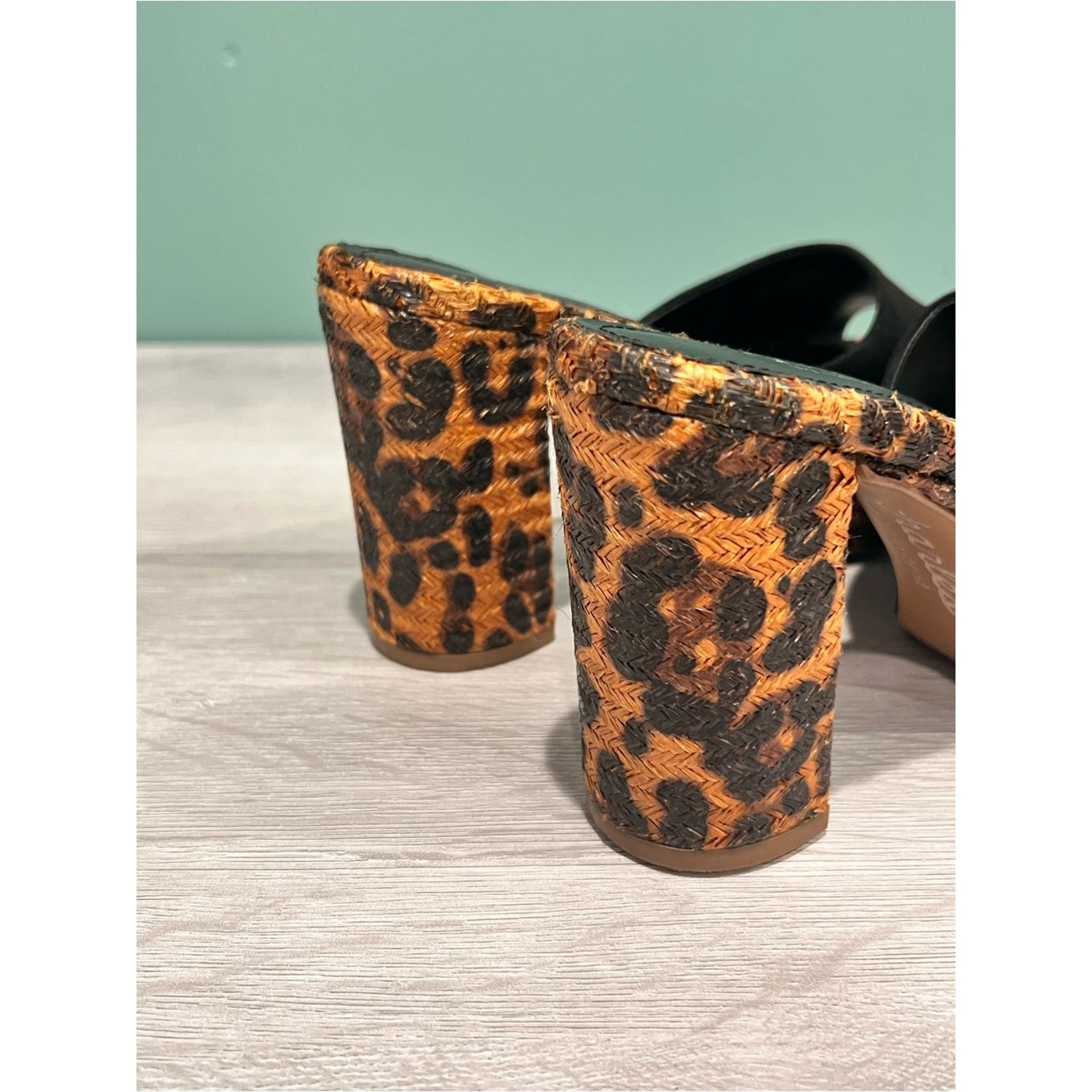 Charles by Charles David Woven Leopard Platform Mules Women’s Size 6