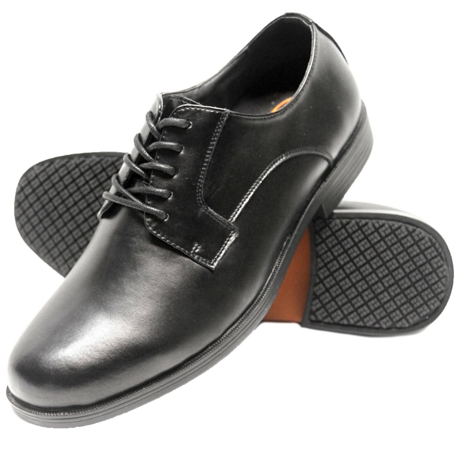 GENUINE GRIP Women’s Slip Water Resistant Work Formal Black Service Shoes gg