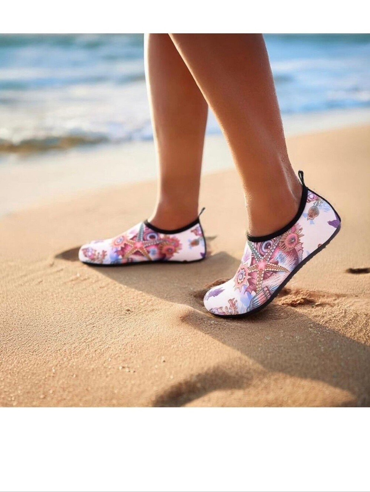 Women’s Pink Sea Life Water Shoes XL
