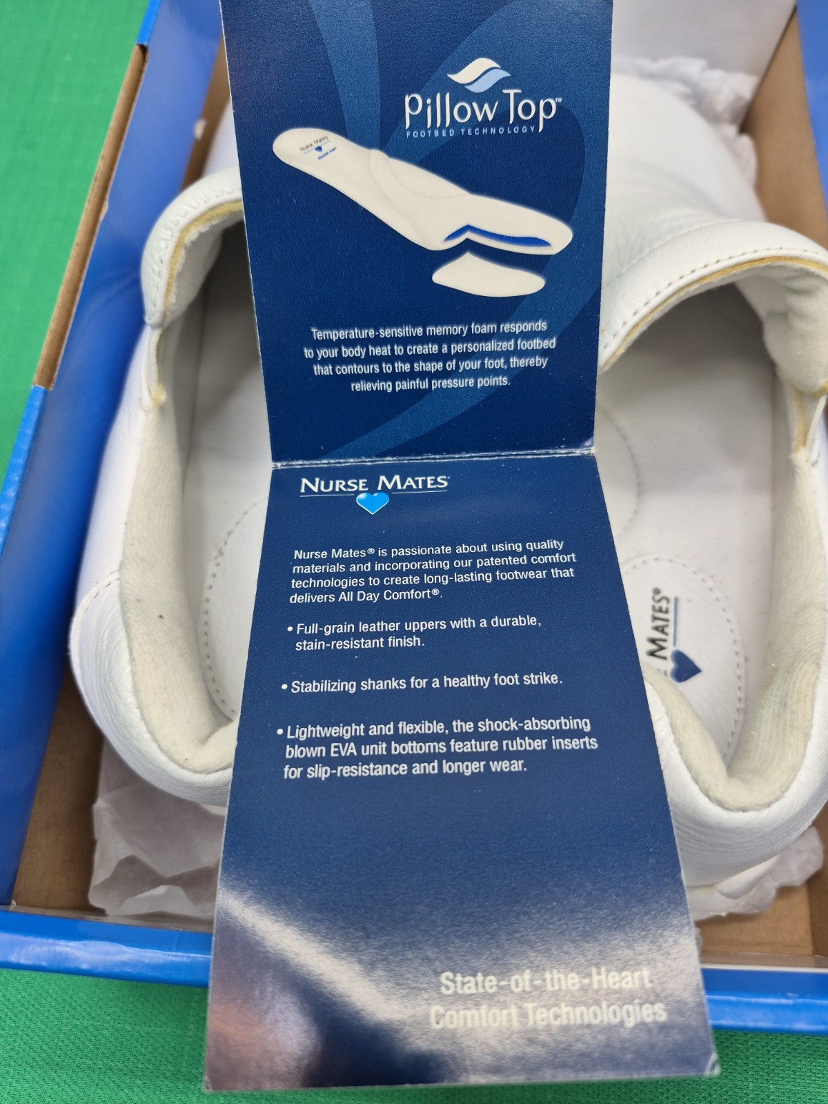(M) 229904 NURSE MATE WOMEN SHOE DOVE WHITE SLIP RESISTANT NEW w BOX Euro 40.5
