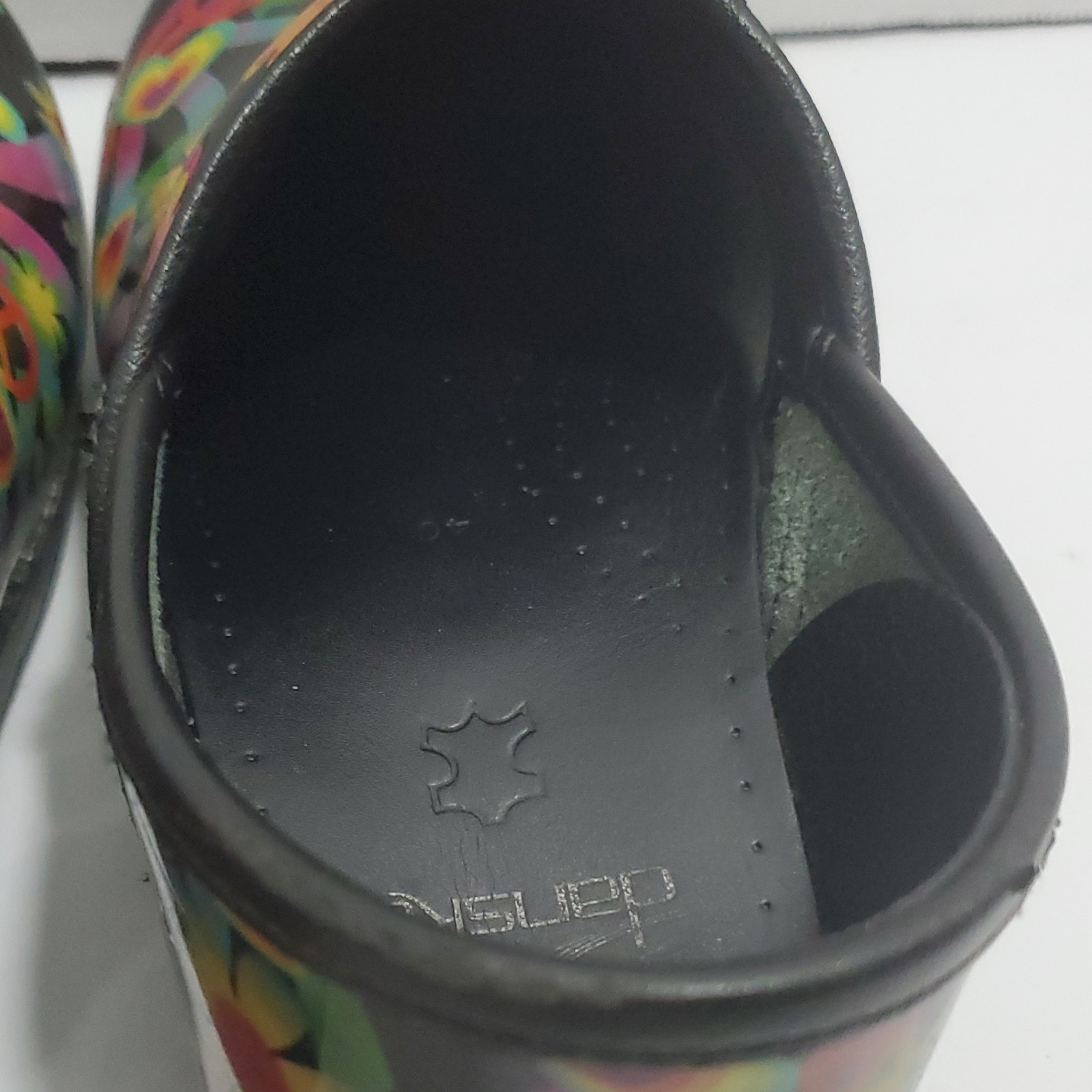 Dansko Pro XP Flower Power Patent Leather Clogs US 9.5 Euro 40