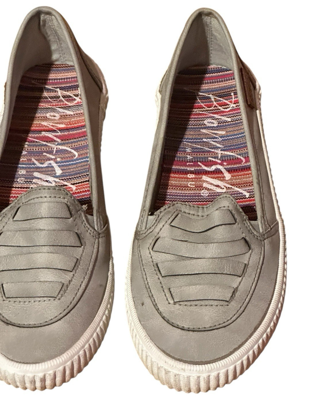 Women gray slip on Blowfish Malibu size 8 1/2 beach casual
