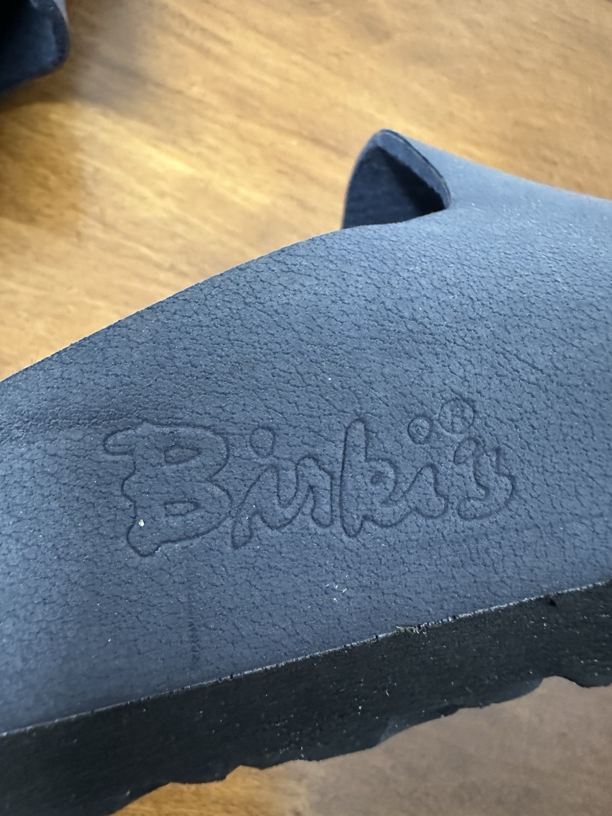 Birki’s Birkenstock Amsterdam Women’s 7 Men’s 5 Navy Blue Suede Flat Clog EUC