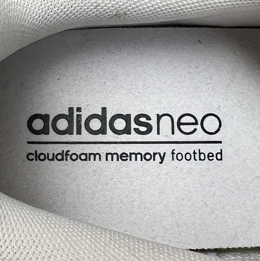 ADIDAS NEO cloudfoam AQ0528 Women’s Sz 8 Grand Court White w/Silver Stripes