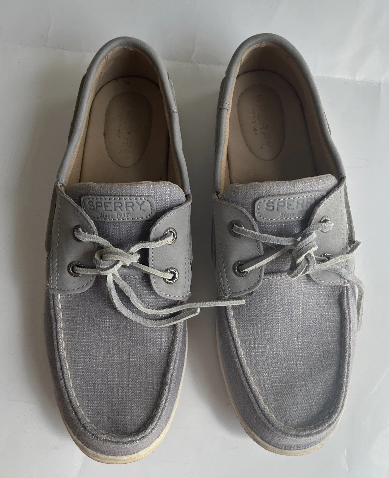 Sperry Koifish Grey Boat Shoes Women’s Sz US 9 EU 40 Good Condition