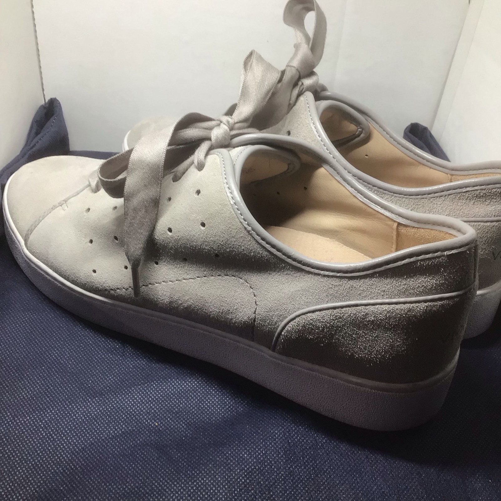 Vionic Keke Suede Lace-Up Sneakers with Ribbon Laces