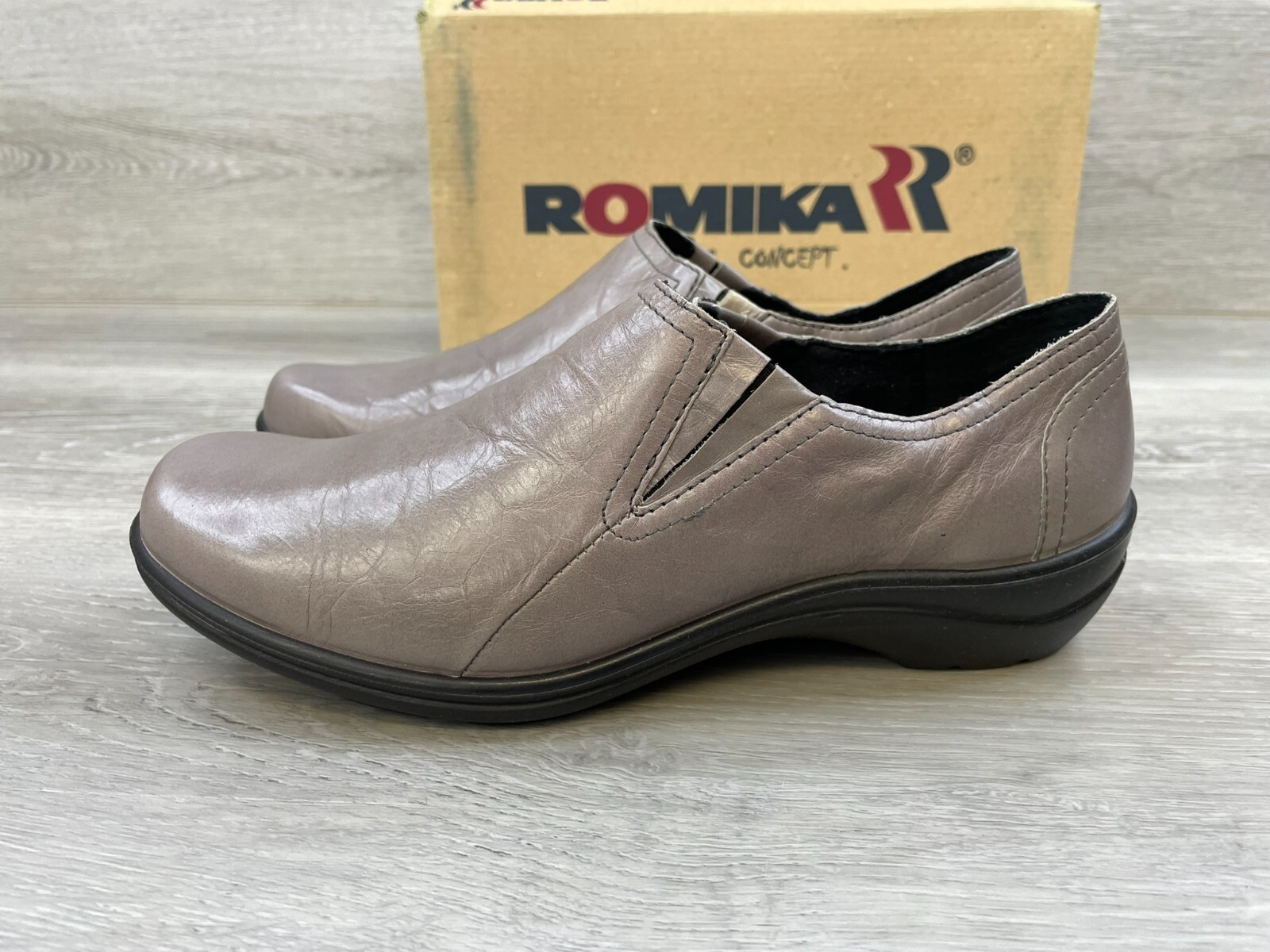 Romika Cassie Women’s Sneakers 6.5 Gray Leather Comfort Casual Shoes