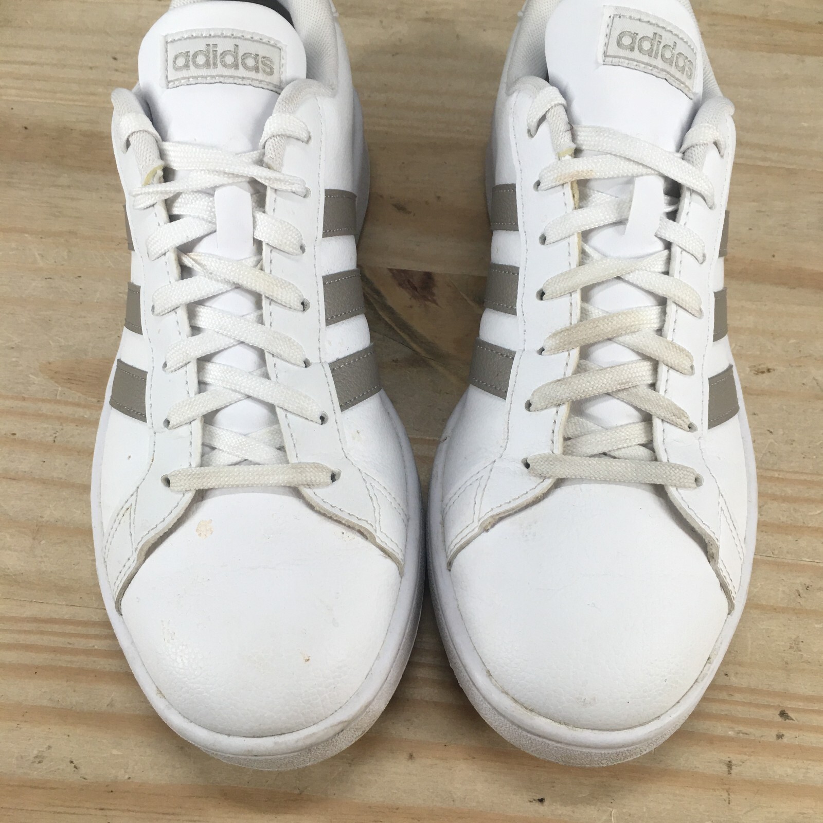 Adidas Sneaker Men 8.5 White Grand Court Lace Up Round Toe Casual Comfort F36485