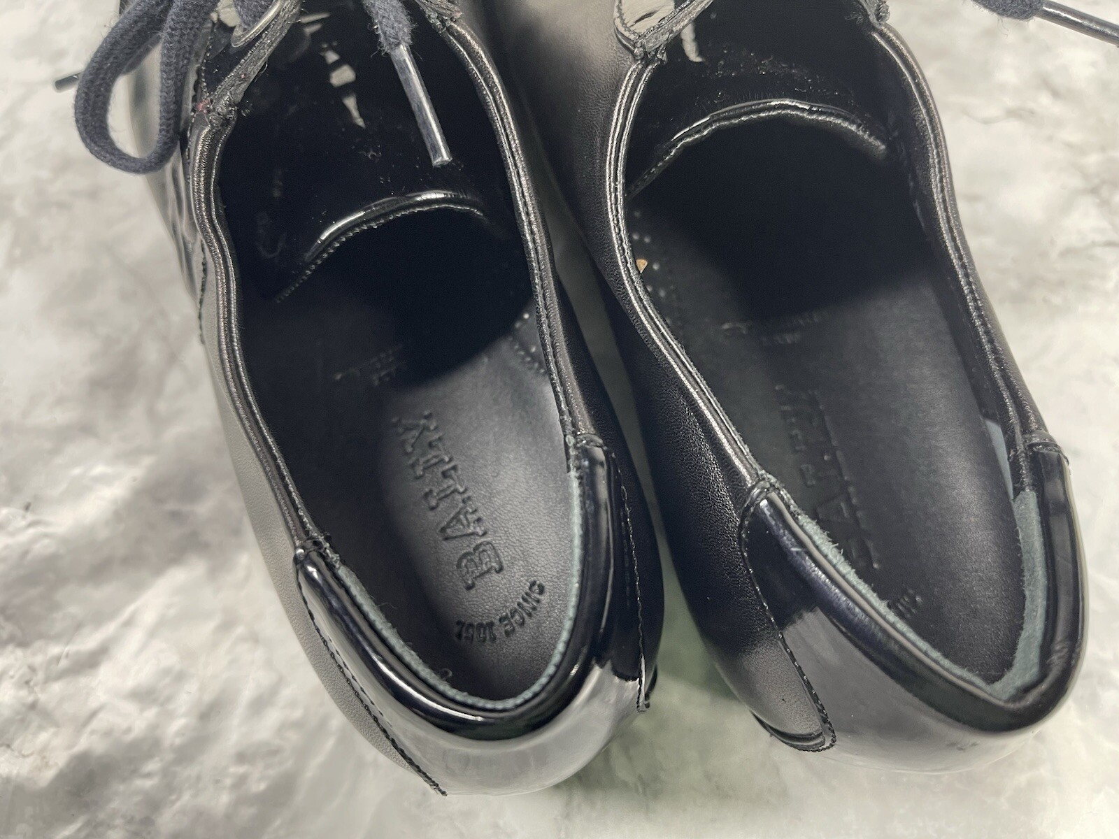 Bally Kayak Sneakers Women 38 / 7.5M Shoes Black Patent Leather Switzerland Made