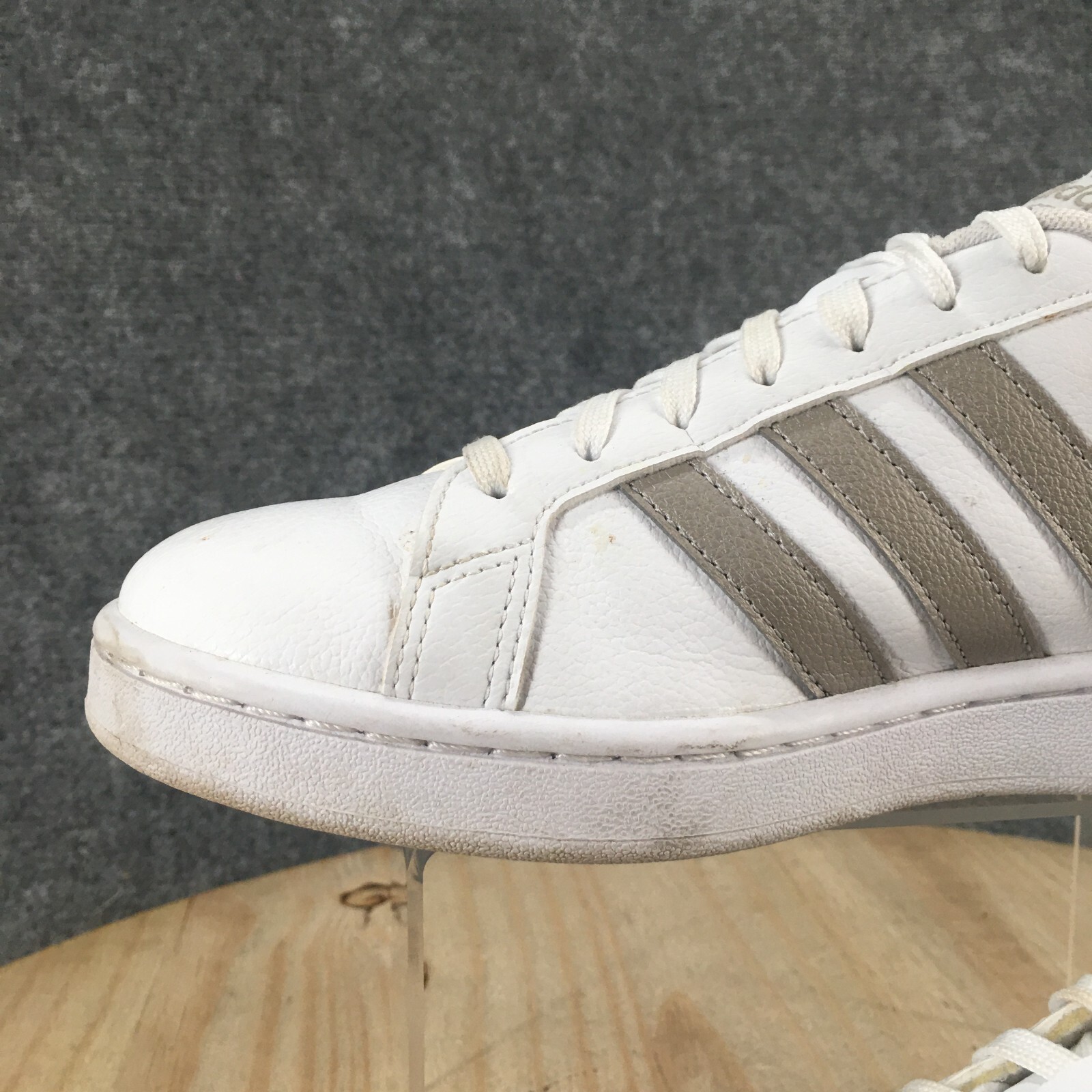 Adidas Sneaker Men 8.5 White Grand Court Lace Up Round Toe Casual Comfort F36485