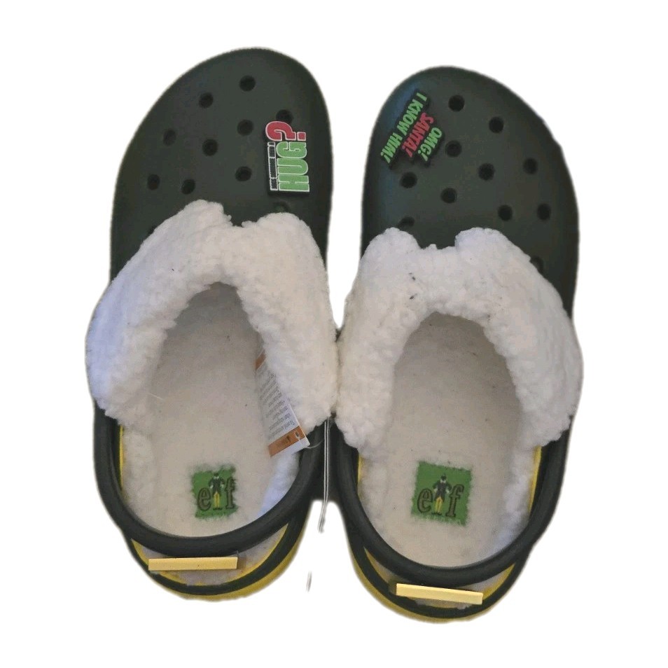 NWT The Elf Movie Will Ferrell Sherpa Clog Men Woman Holiday Slipper SZ M5 W7