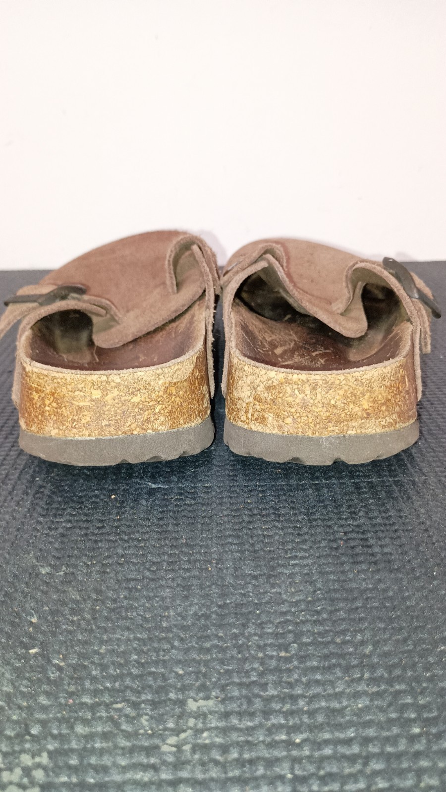 Birkenstock Betula Boston Khaki Suede Slip On Clogs US W 8 EU 39 Stained