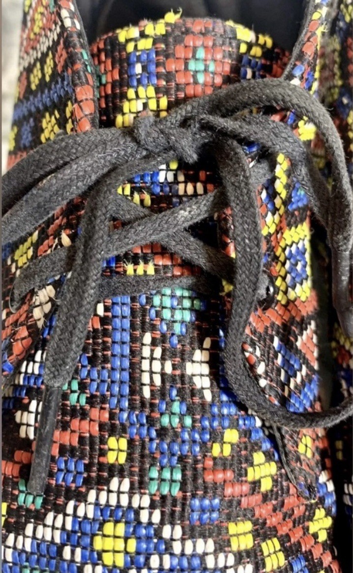 Size 9 – DR MARTENS Daytona Women’s Ankle Boot. Multicolor Woven Aztec Mosaic