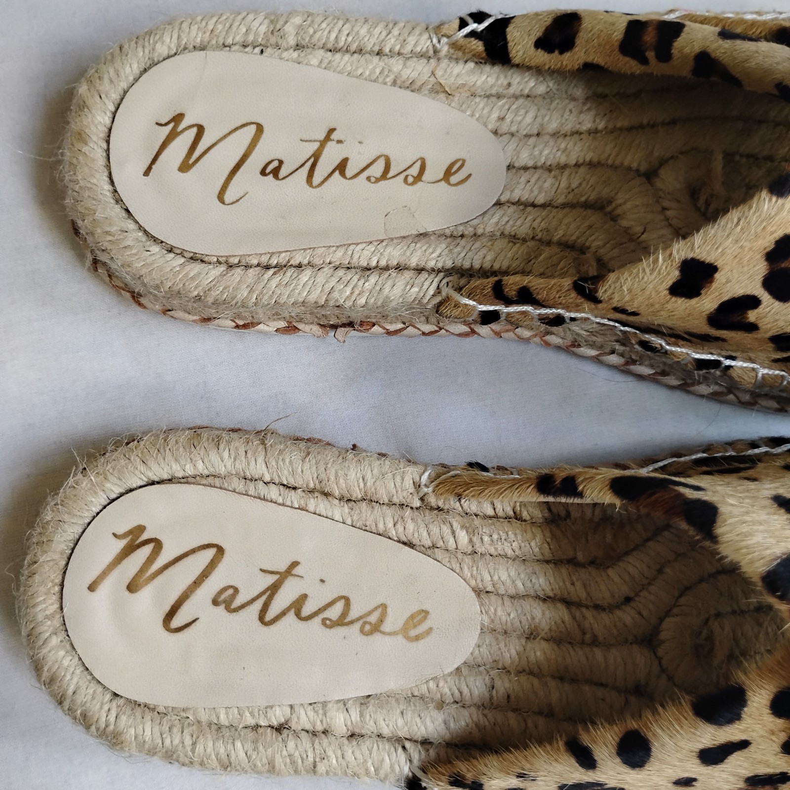 Matisse Sandals 7 M Leopard Print Cruise Espadrille Slip On Bohemian Boho Beach