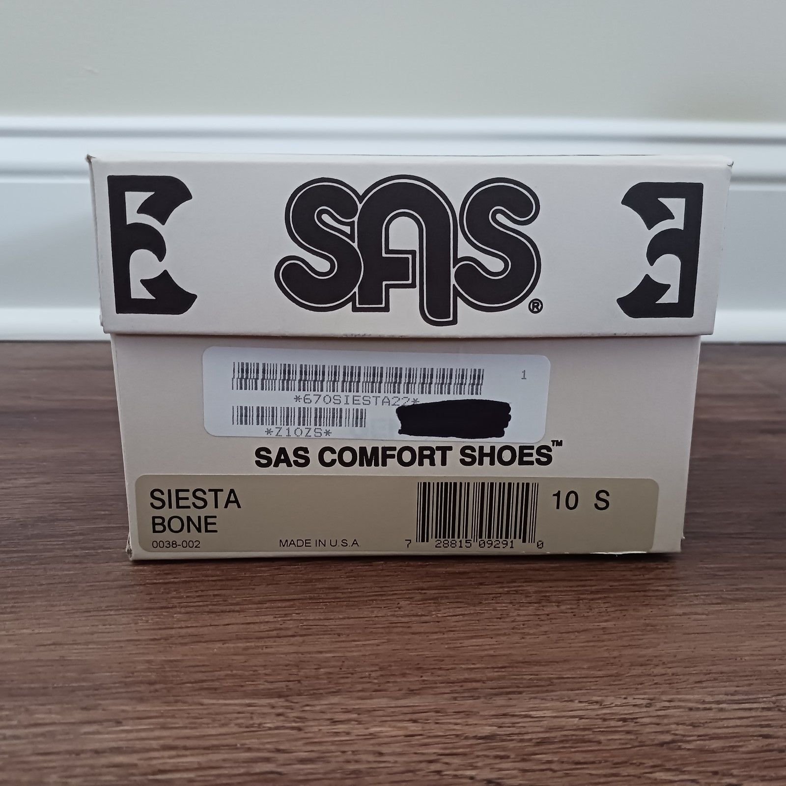 Vintage SAS Siesta Bone Leather Walking Shoes 10 S Narrow USA Handsewn New