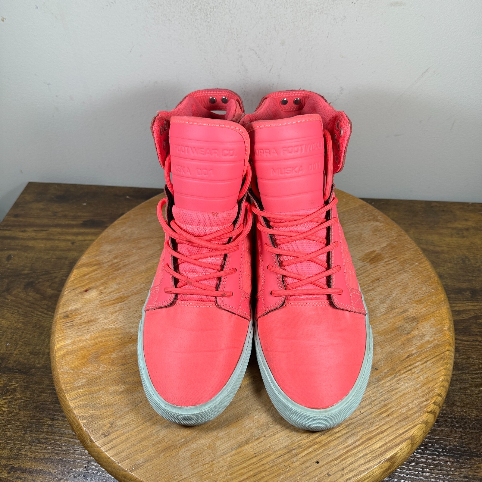 Supra Skytop Pink White High Top Shoes Sneakers Women’s Size 9