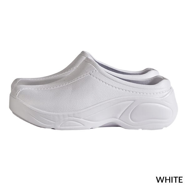 NATURAL UNIFROMS WOMEN STRAPLESS CLOGS IN BLACK AND WHITE ALL SIZES #9501 NEW