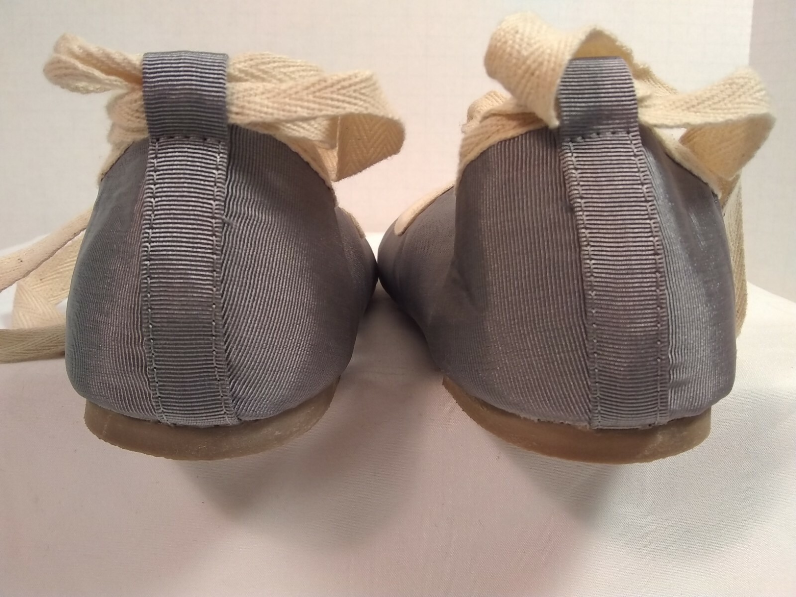 Urban Outfitters COOPERATIVE Lace-up Grosgrain Ballet Skimmer Flats Sz-10 f413