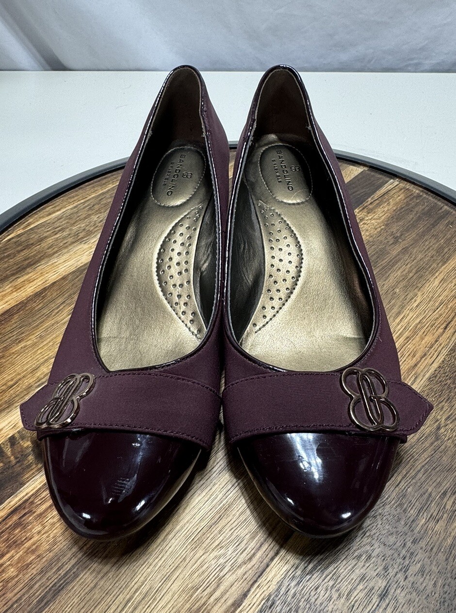 Bandolino Women’s Size 7M B Flexible Deep Purple Wedge Shoes