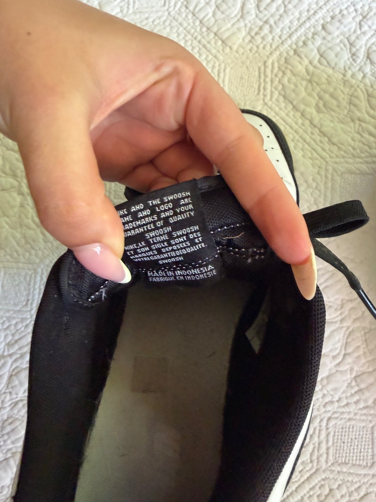 Nike Black and White Sneakers with Iconic Swoosh, Made in  –