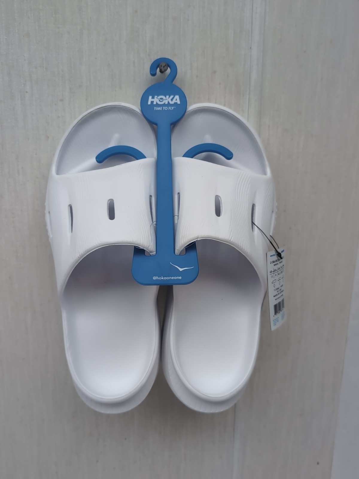 Hoka One One Ora Recovery Slide 3 Lightweight Sandal White Sz M9 W11 A58