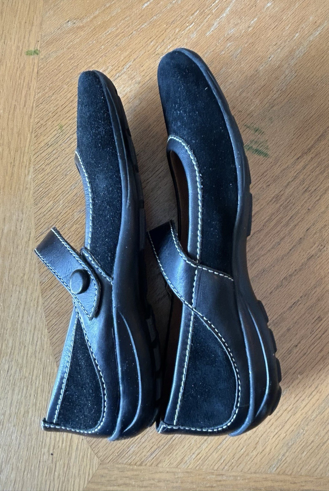 Natural Soul Jillian Black Suede Leather Mary Jane Shoes Comfort Comfort