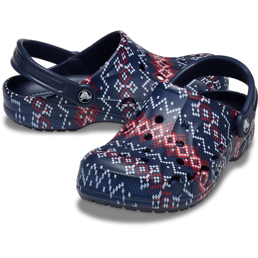 Crocs Baya Holiday Graphic Clog Mens 10 Womens 12 Festive Comfort Slip On
