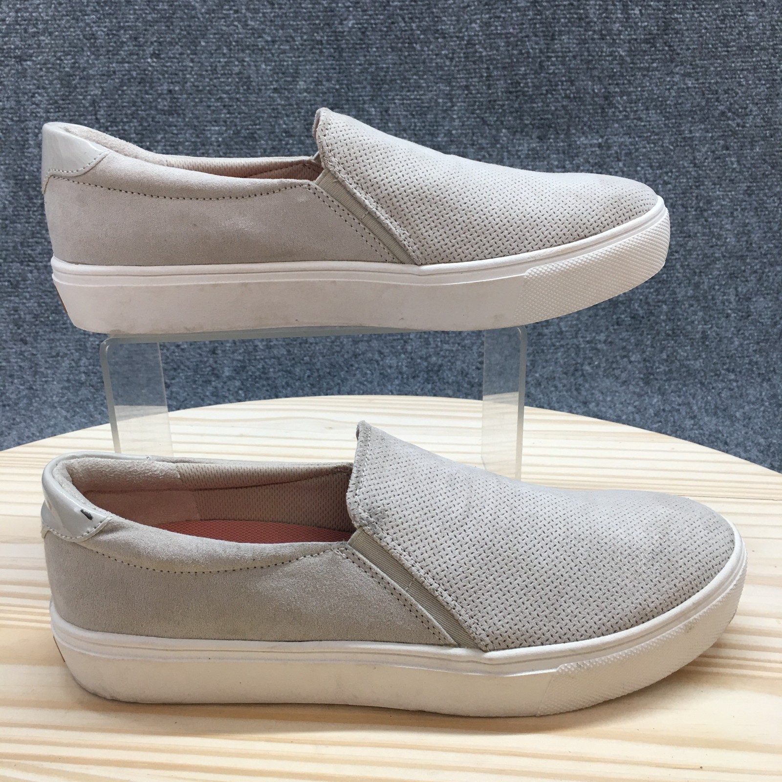 Dr Scholls Shoes Womens 9 M Nova Slip On Sneakers Gray Comfort Round Toe Low