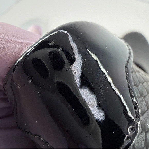 Dr. Scholls Nova Slip On Sneakers Black Snake Print Faux Leather Size 7M