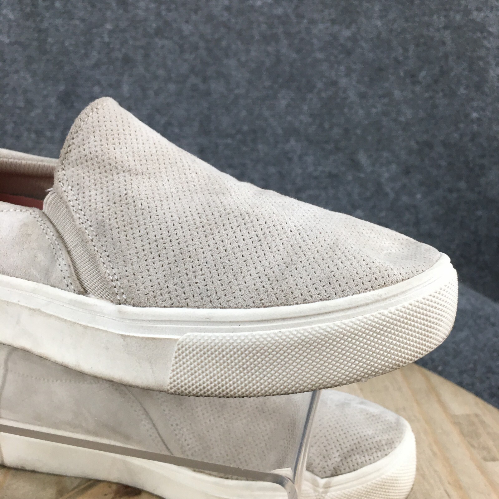 Dr. Scholls Shoes Womens 7M Nova Slip On Sneakers Gray Fabric Perforated Comfort