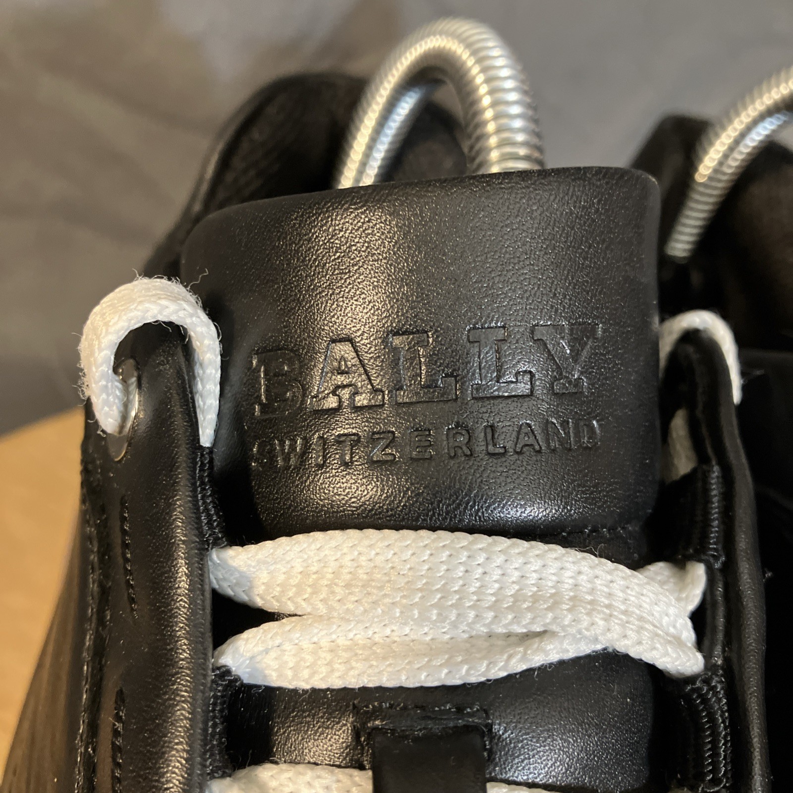 Bally Avier Sneakers Womens 8/39 Mens 6 UK 5 Black Leather Lace Up Shoes