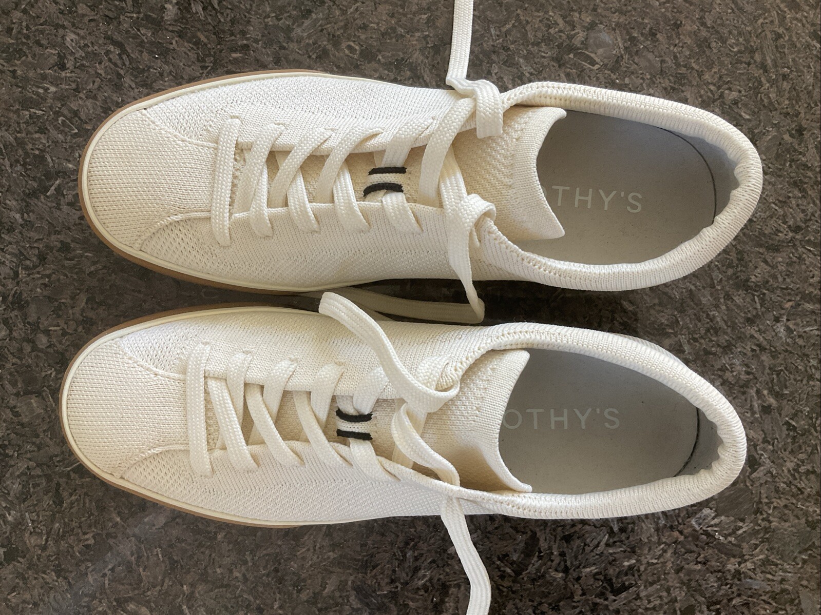 Rothy’s “The Lace Up” Womens Knit Sneaker Size 8 Color: Blonde