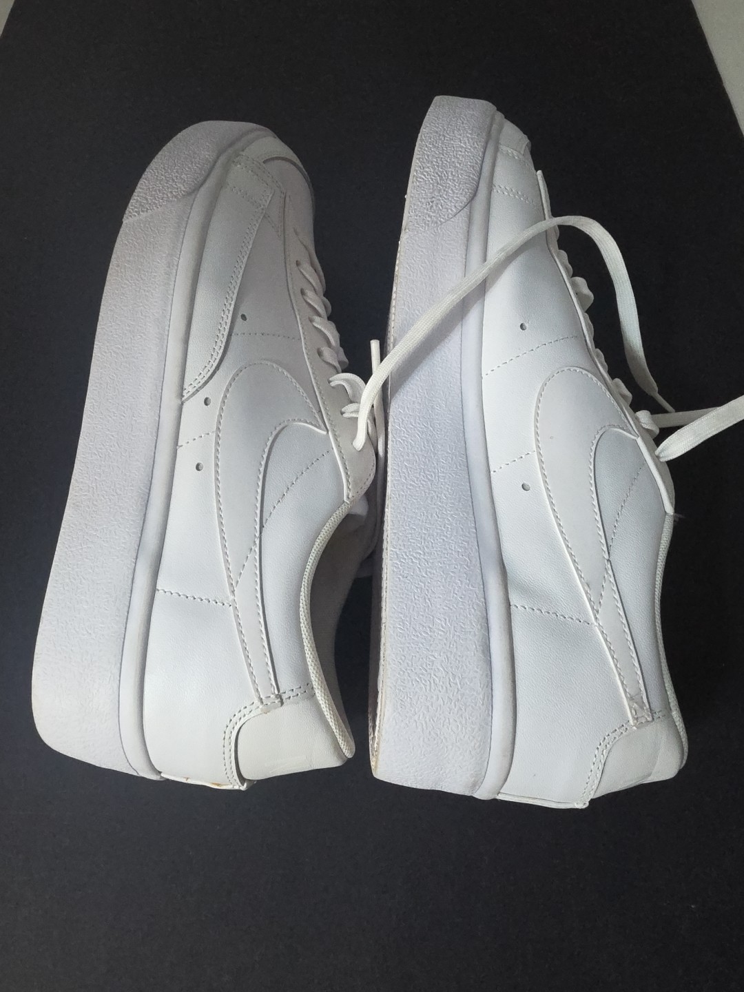 Nike Shoes Womens Blazer Low Platform Sneakers White Lace Up Low DJ0292-100 Sz12