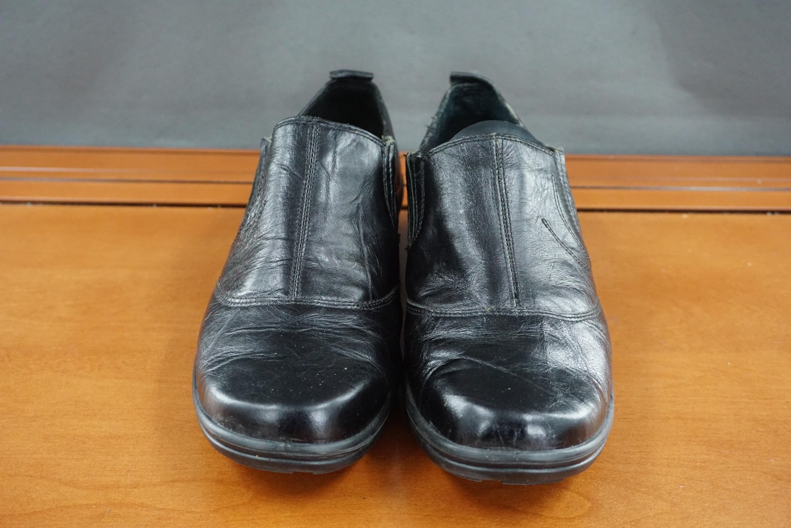 Romika Cassie Shoes Womens Size 7.5 Black Leather Slip On Comfort Casual Walking