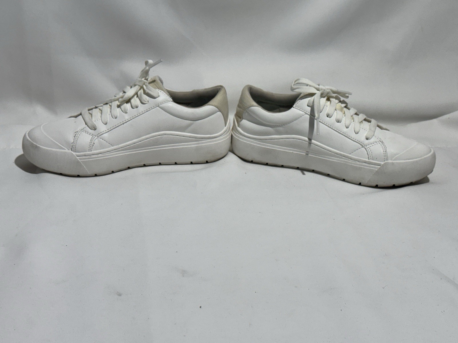 Dr. Scholl’s Time Off Sneakers Women’s 8M White Beige Leather Casual Shoes