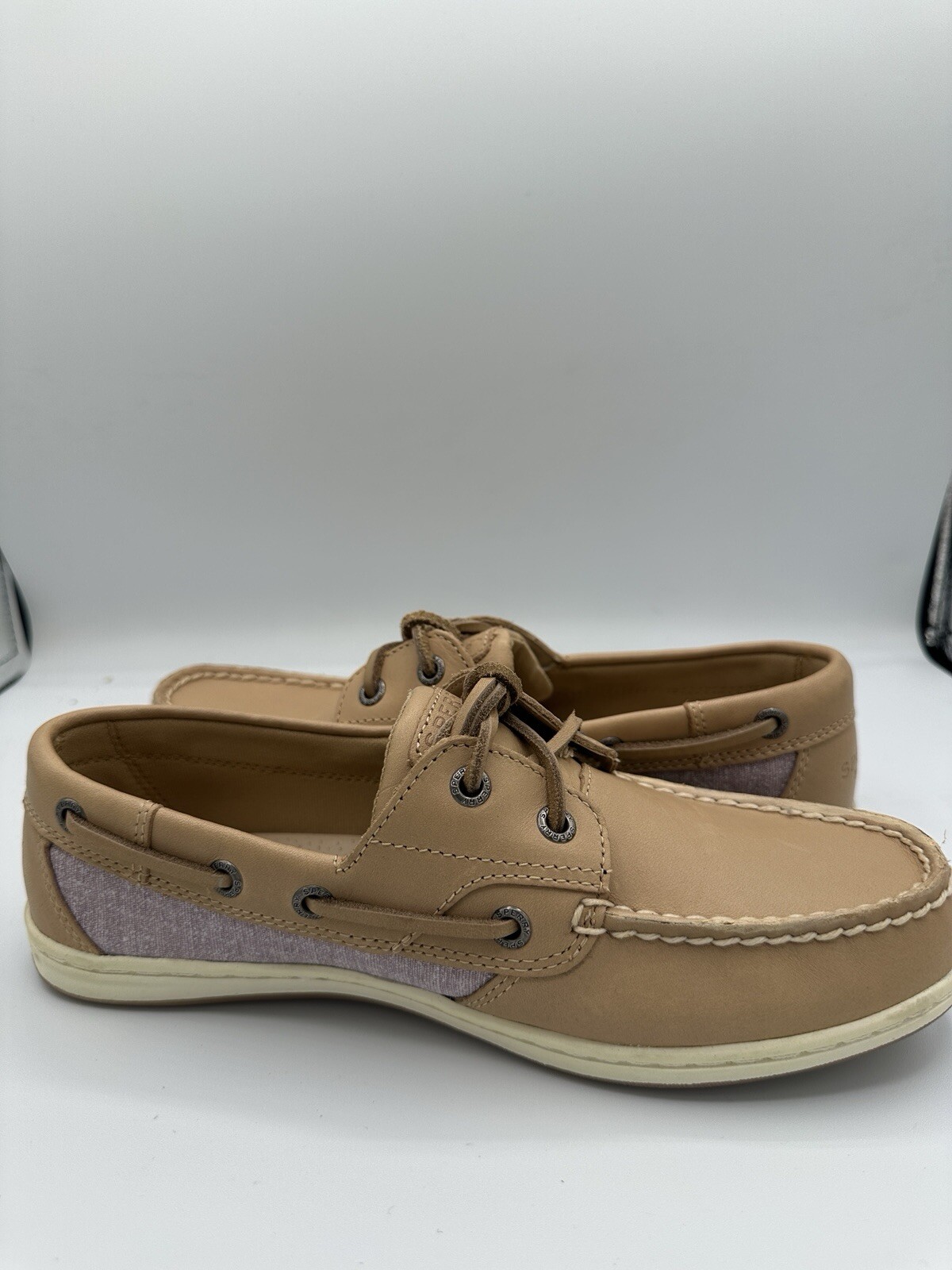 NEW Sperry Top Sider Women’s Size 8 M Koifish 2 Eye Boat Shoes Linen 88209