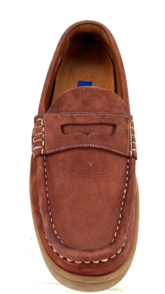 Bally Pragela Brown Suede Penny Loafers Classic Slip-On Moc Shoes Women’s 6.5